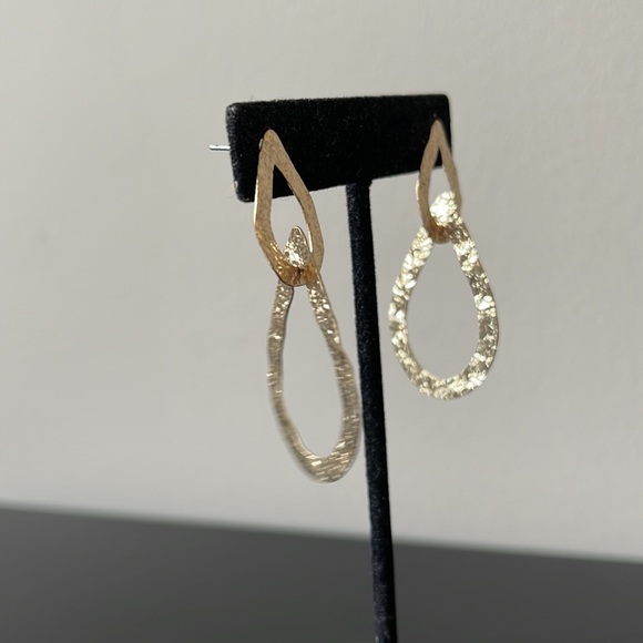 Panacea Textured Link Drop Earrings - Picture 5 of 7